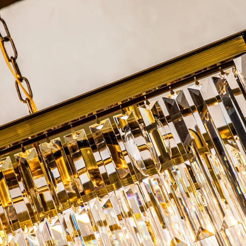 Cleaven 12 Light 50" Modern Luxury Fringe Crystal Chandelier for Dining Room