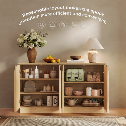 Designer 55'' Curved Three Dimensional Texture Sideboard