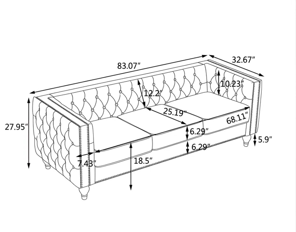 2 Piece Sofa Set