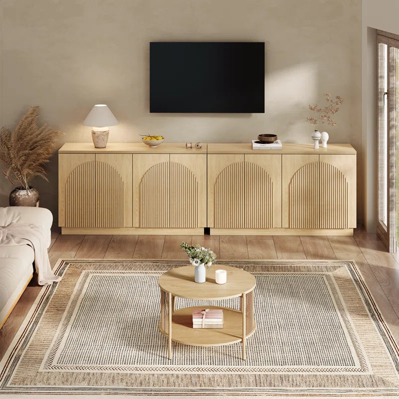Designer 55'' Curved Three Dimensional Texture Sideboard