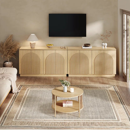 Designer 55'' Curved Three Dimensional Texture Sideboard