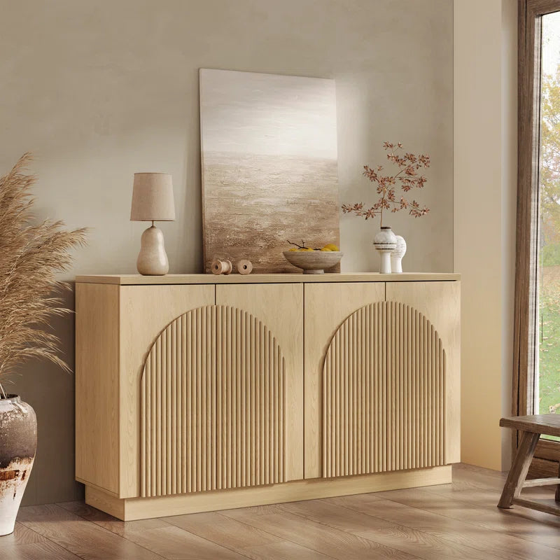 Designer 55'' Curved Three Dimensional Texture Sideboard