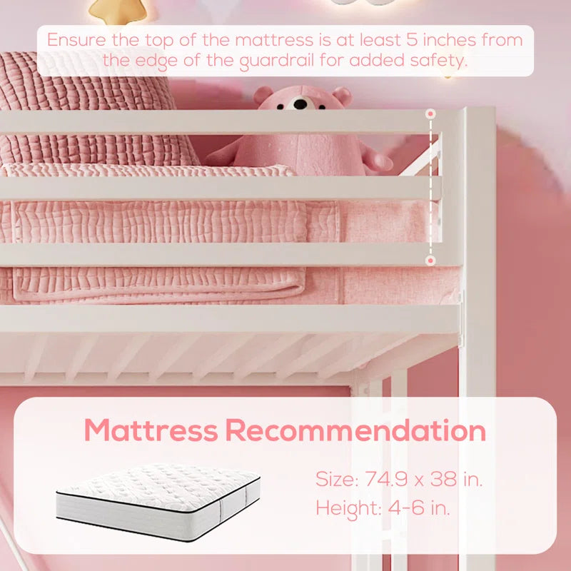 Braga Twin Platforms Loft Bed by Isabelle & Max