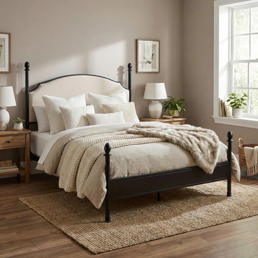 Fawnda Metal Four Poster Bed 