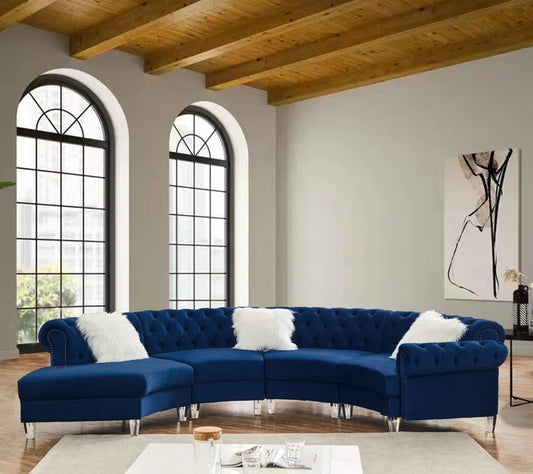 Velvet Curved Sectional
