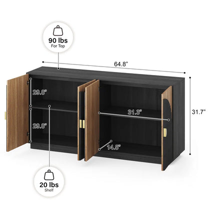 64.8" Corbey Fluted Arc Accent Sideboard