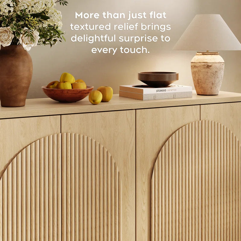 Designer 55'' Curved Three Dimensional Texture Sideboard