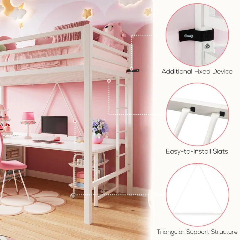 Braga Twin Platforms Loft Bed by Isabelle & Max